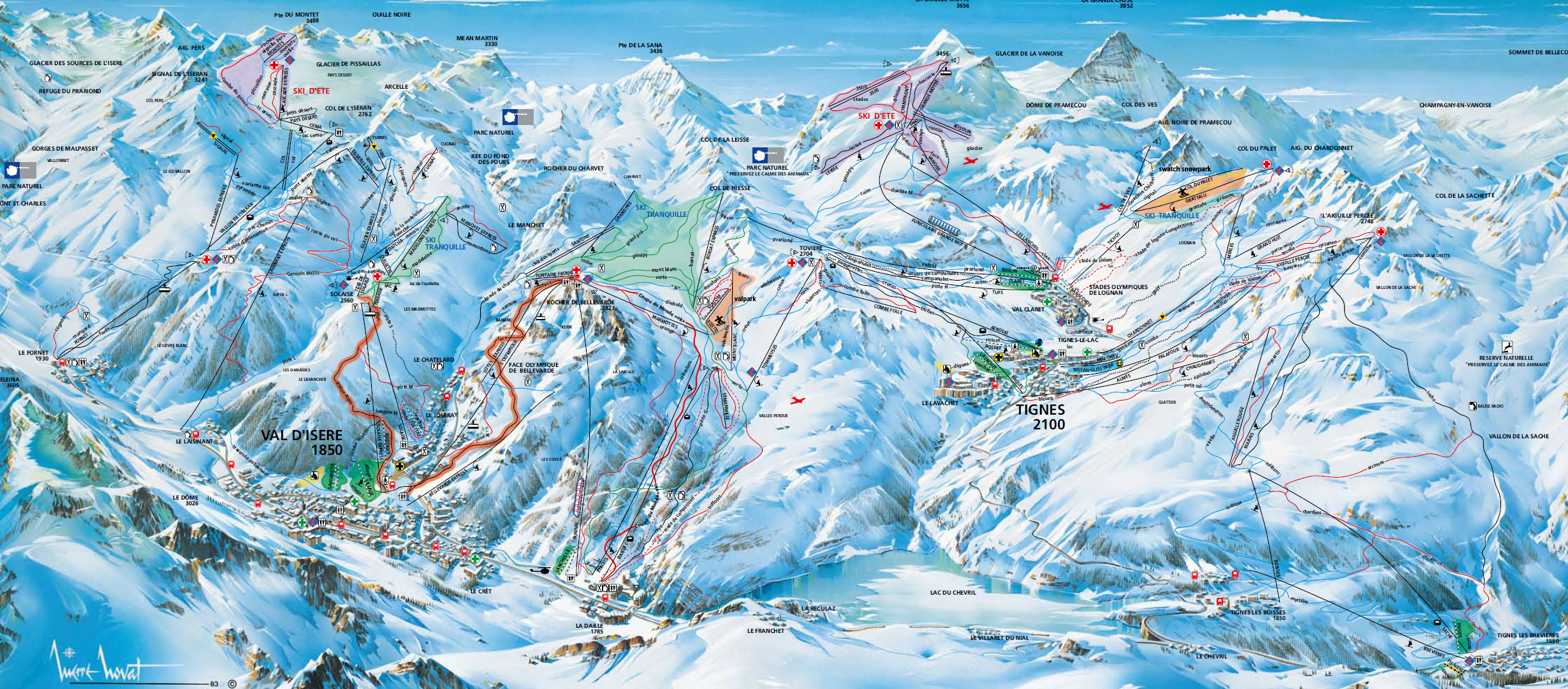 Val d'Isère Piste Map